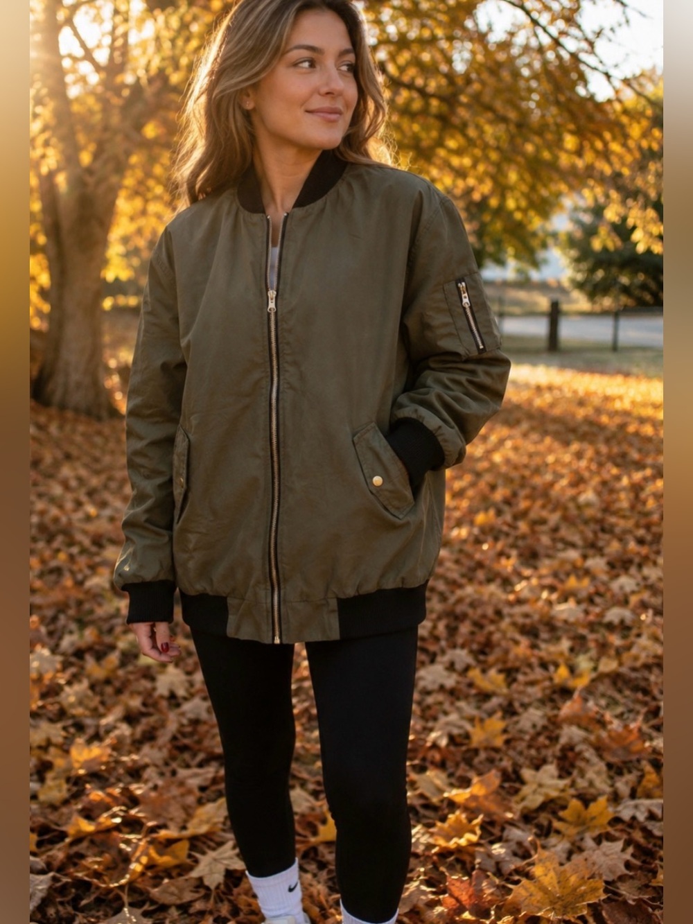 LoveTree oversized bomber jacket. Small